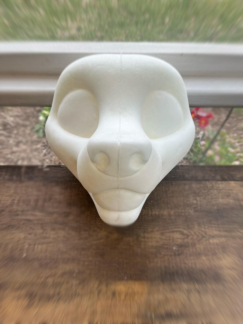 Foam Toony Slim Canine, Toony Canine Dog Fursuit Head Base + Eyeblanks