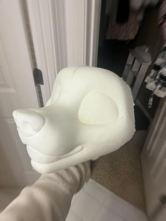 Foam Toony Slim Canine, Toony Canine Dog Fursuit Head Base + Eyeblanks
