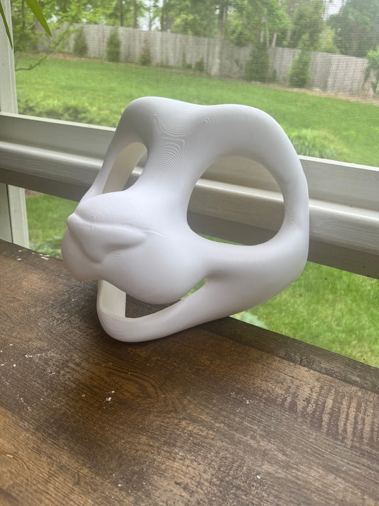 Toony Feline, Feline Cat Fursuit Head Base + Eyeblanks