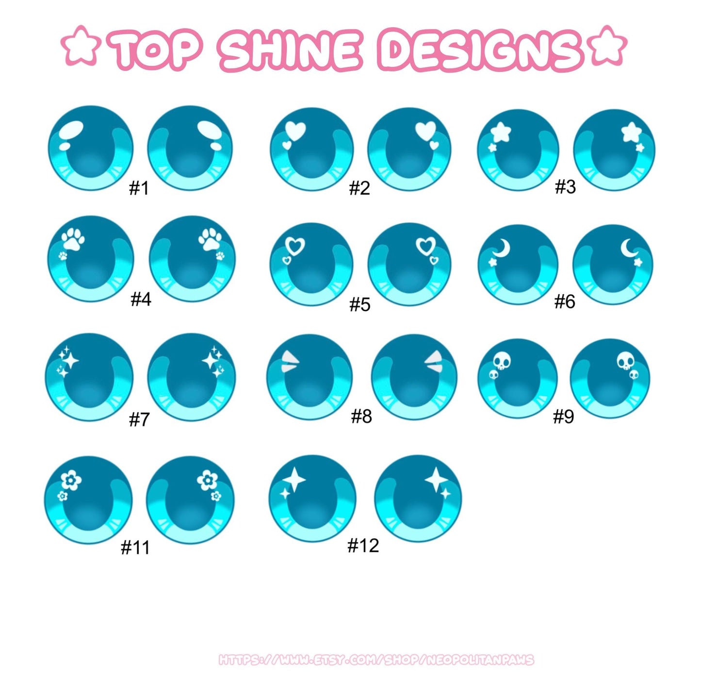 127 CUSTOMIZABLE OPTIONS! Custom Dye Sublimated Fursuit Eyes